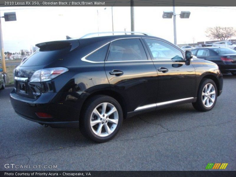 Obsidian Black / Black/Brown Walnut 2010 Lexus RX 350