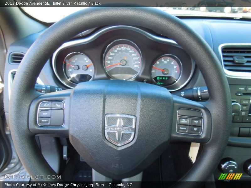 Billet Silver Metallic / Black 2013 Dodge Avenger SE