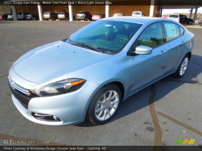 Winter Chill Pearl Coat / Black/Light Diesel Gray 2013 Dodge Dart Rallye