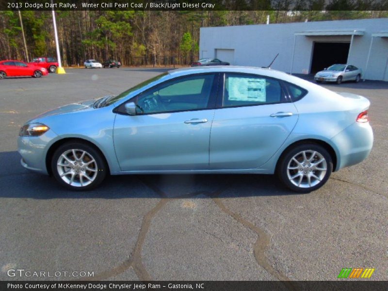 Winter Chill Pearl Coat / Black/Light Diesel Gray 2013 Dodge Dart Rallye