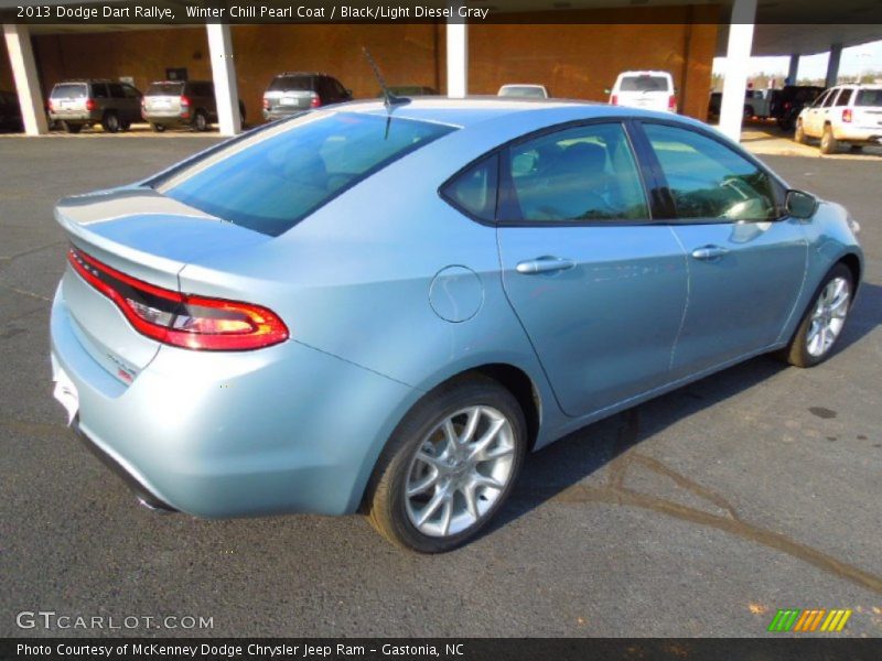 Winter Chill Pearl Coat / Black/Light Diesel Gray 2013 Dodge Dart Rallye