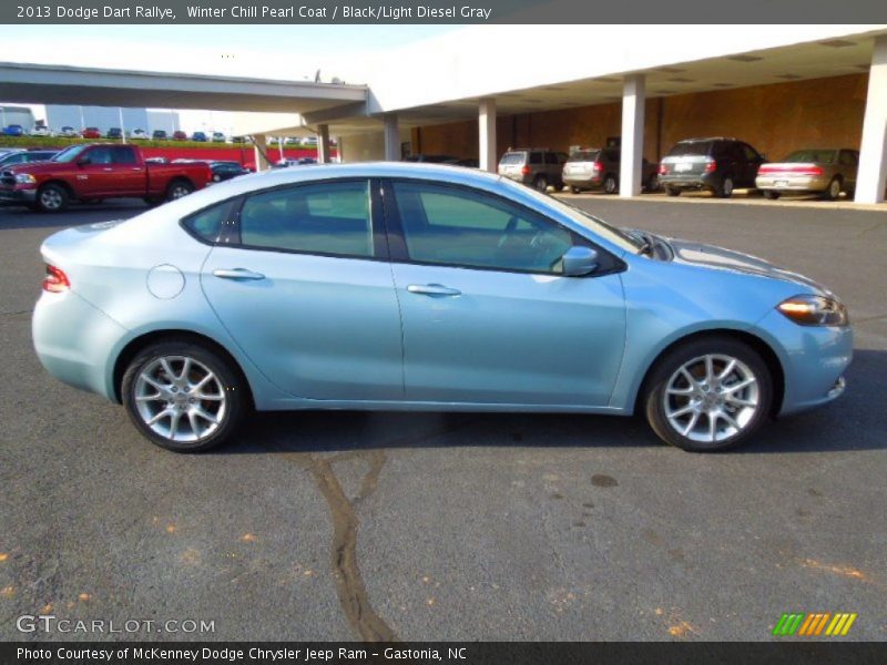 Winter Chill Pearl Coat / Black/Light Diesel Gray 2013 Dodge Dart Rallye