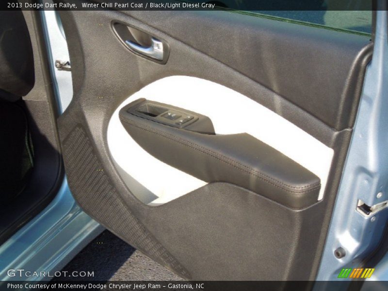 Winter Chill Pearl Coat / Black/Light Diesel Gray 2013 Dodge Dart Rallye