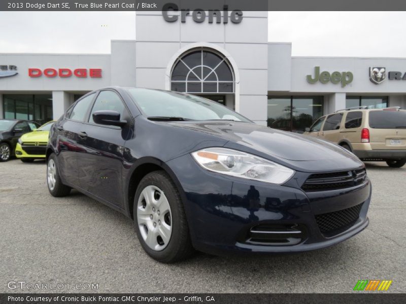 True Blue Pearl Coat / Black 2013 Dodge Dart SE
