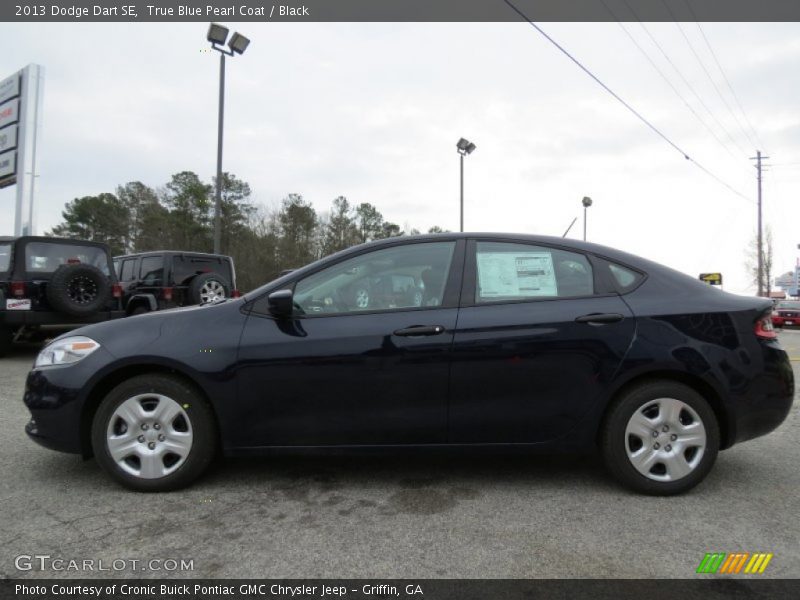 True Blue Pearl Coat / Black 2013 Dodge Dart SE