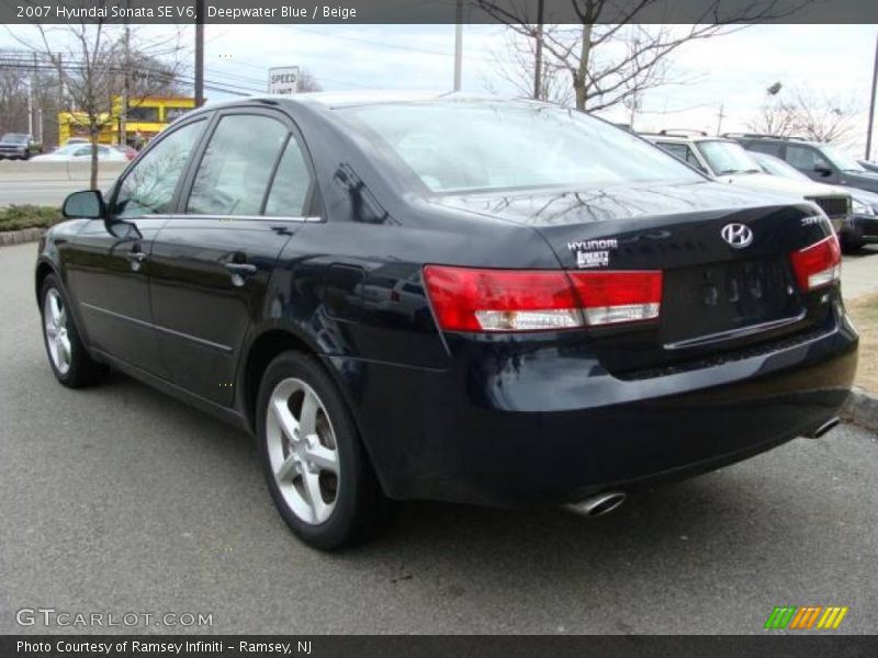 Deepwater Blue / Beige 2007 Hyundai Sonata SE V6