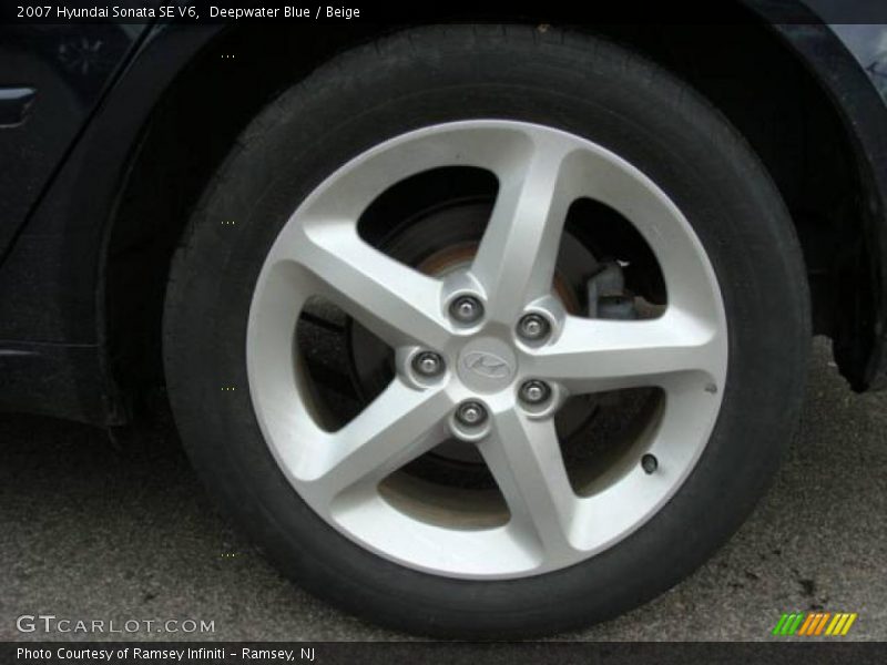 Deepwater Blue / Beige 2007 Hyundai Sonata SE V6