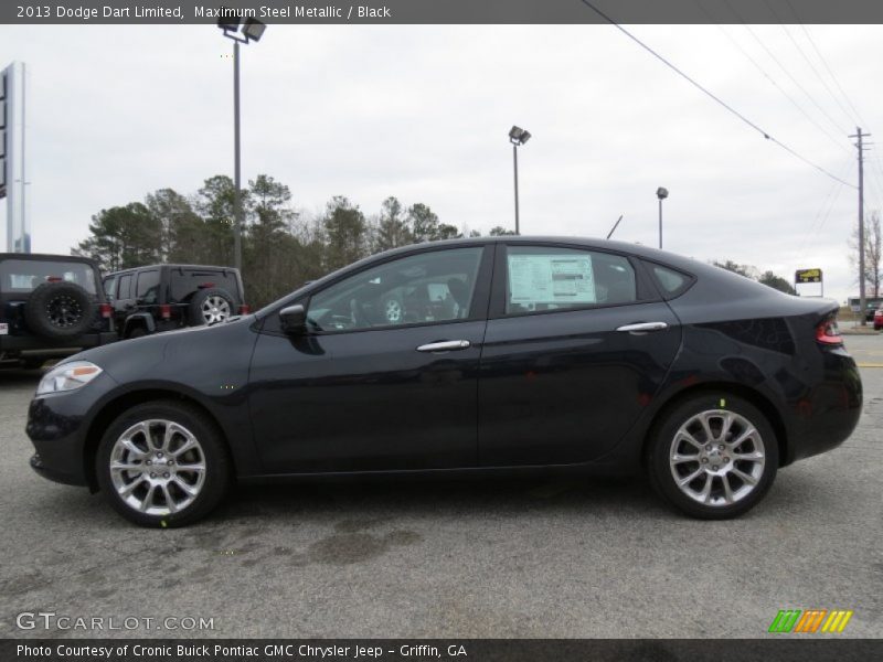 Maximum Steel Metallic / Black 2013 Dodge Dart Limited