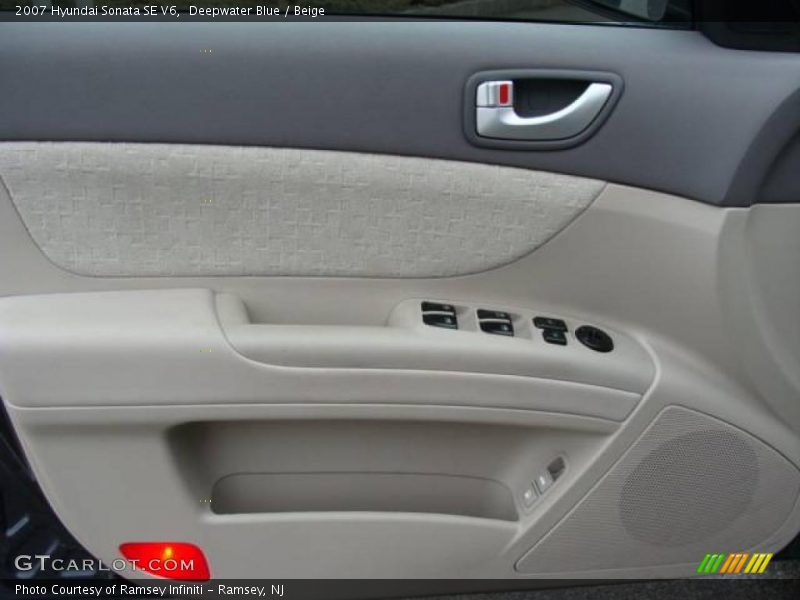 Deepwater Blue / Beige 2007 Hyundai Sonata SE V6