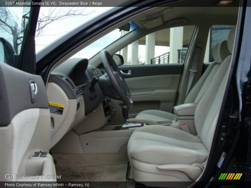 Deepwater Blue / Beige 2007 Hyundai Sonata SE V6