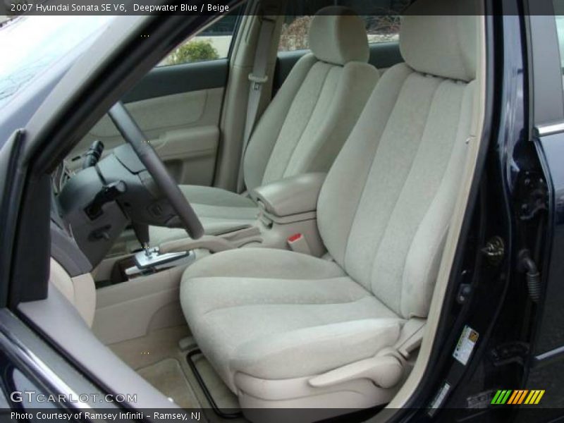 Deepwater Blue / Beige 2007 Hyundai Sonata SE V6
