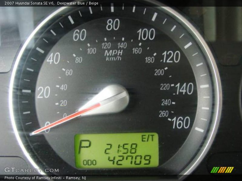Deepwater Blue / Beige 2007 Hyundai Sonata SE V6