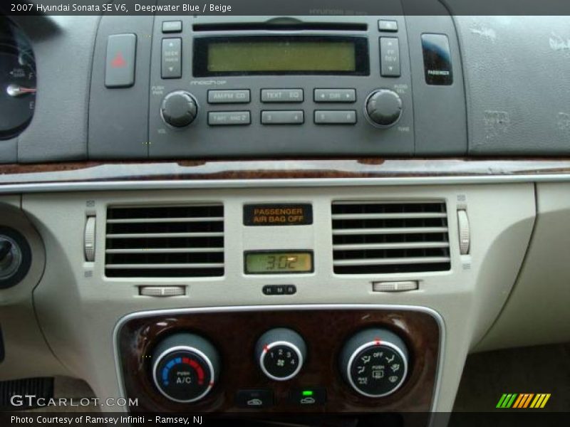Deepwater Blue / Beige 2007 Hyundai Sonata SE V6