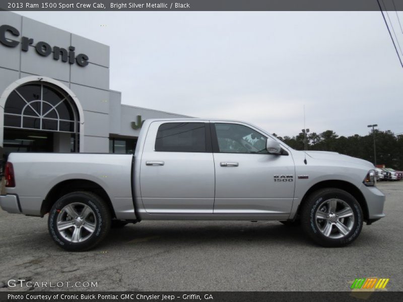 Bright Silver Metallic / Black 2013 Ram 1500 Sport Crew Cab