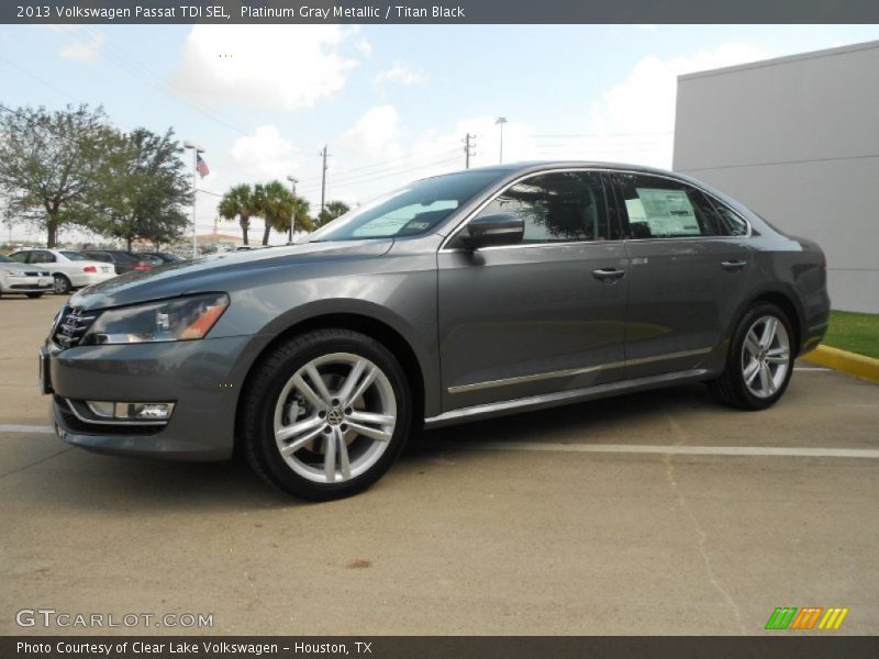 Platinum Gray Metallic / Titan Black 2013 Volkswagen Passat TDI SEL