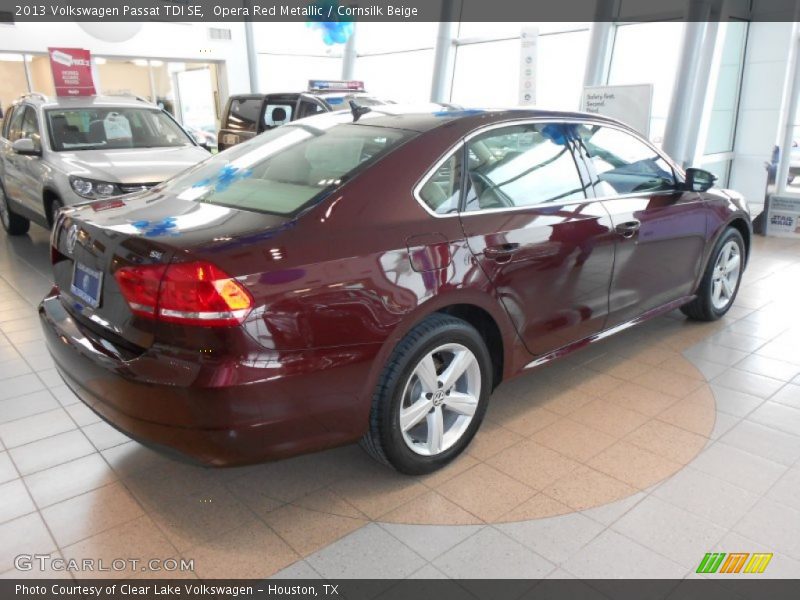 Opera Red Metallic / Cornsilk Beige 2013 Volkswagen Passat TDI SE