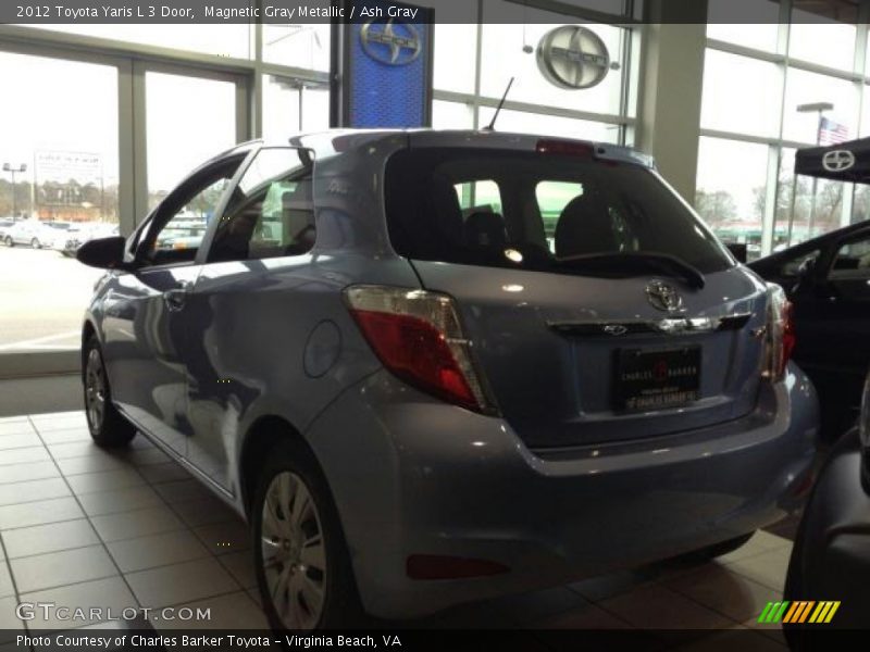 Magnetic Gray Metallic / Ash Gray 2012 Toyota Yaris L 3 Door