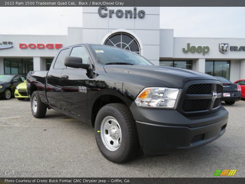 Black / Black/Diesel Gray 2013 Ram 1500 Tradesman Quad Cab