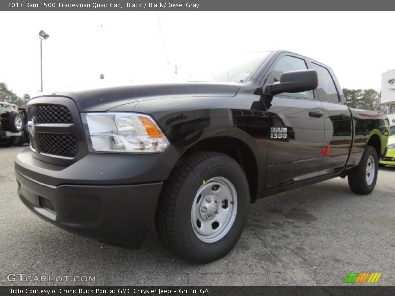 Black / Black/Diesel Gray 2013 Ram 1500 Tradesman Quad Cab