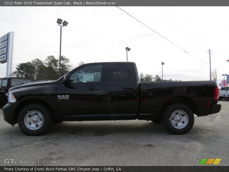 Black / Black/Diesel Gray 2013 Ram 1500 Tradesman Quad Cab
