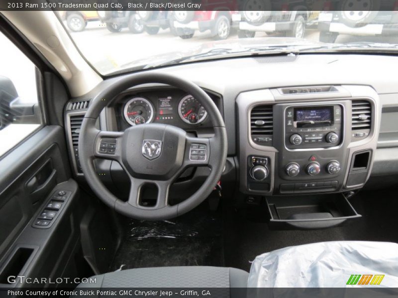 Black / Black/Diesel Gray 2013 Ram 1500 Tradesman Quad Cab