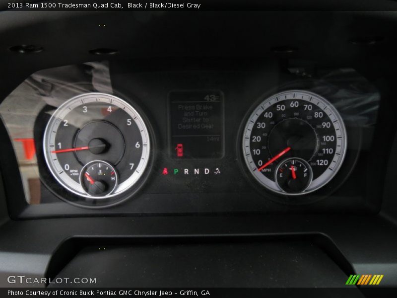 Black / Black/Diesel Gray 2013 Ram 1500 Tradesman Quad Cab
