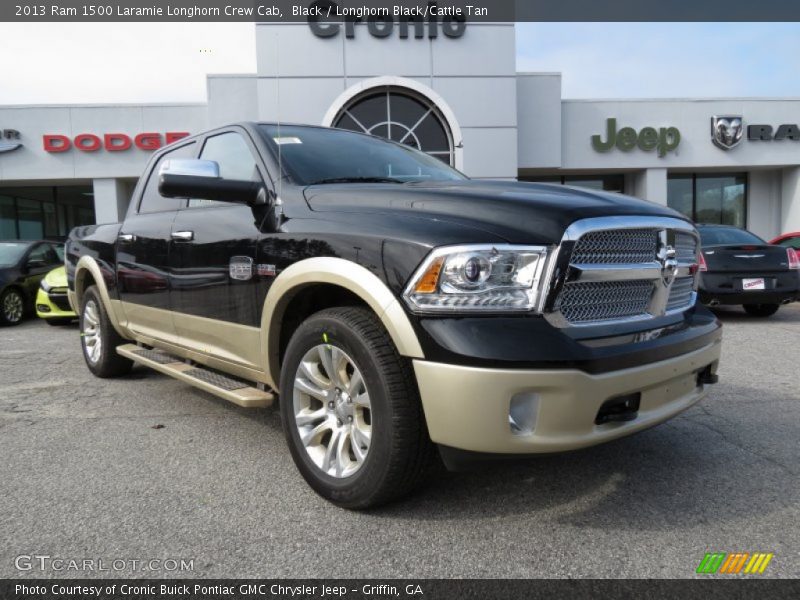 Black / Longhorn Black/Cattle Tan 2013 Ram 1500 Laramie Longhorn Crew Cab