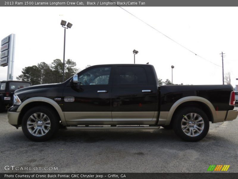 Black / Longhorn Black/Cattle Tan 2013 Ram 1500 Laramie Longhorn Crew Cab