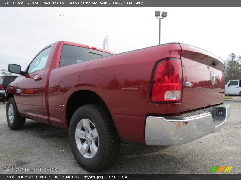 Deep Cherry Red Pearl / Black/Diesel Gray 2013 Ram 1500 SLT Regular Cab