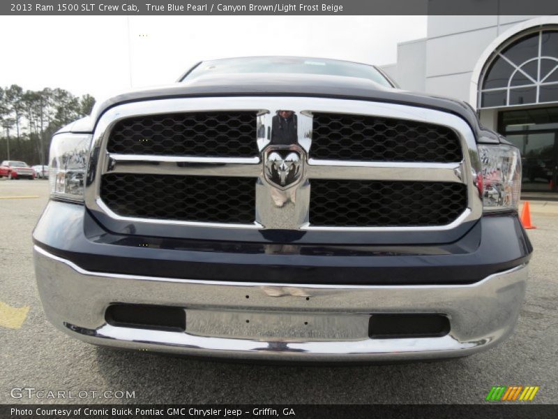 True Blue Pearl / Canyon Brown/Light Frost Beige 2013 Ram 1500 SLT Crew Cab