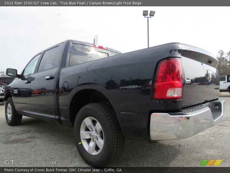 True Blue Pearl / Canyon Brown/Light Frost Beige 2013 Ram 1500 SLT Crew Cab