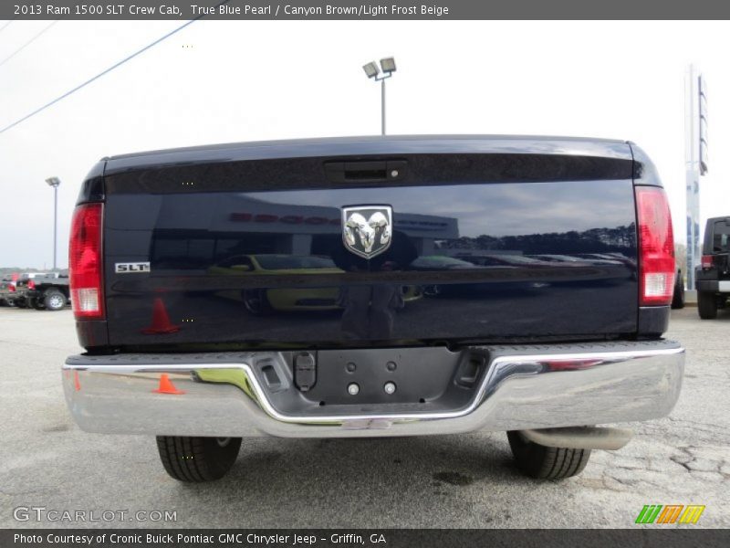 True Blue Pearl / Canyon Brown/Light Frost Beige 2013 Ram 1500 SLT Crew Cab
