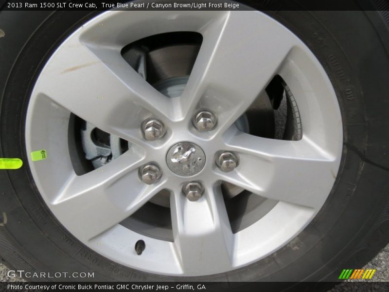 True Blue Pearl / Canyon Brown/Light Frost Beige 2013 Ram 1500 SLT Crew Cab
