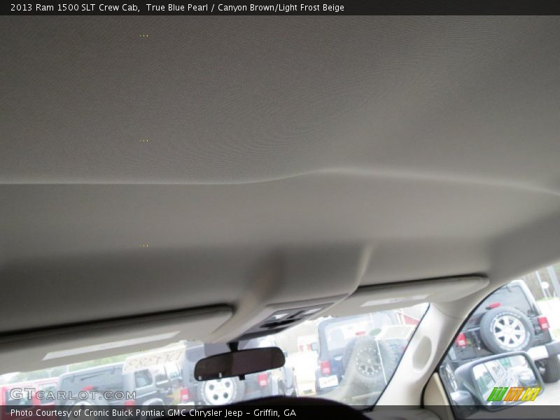 True Blue Pearl / Canyon Brown/Light Frost Beige 2013 Ram 1500 SLT Crew Cab