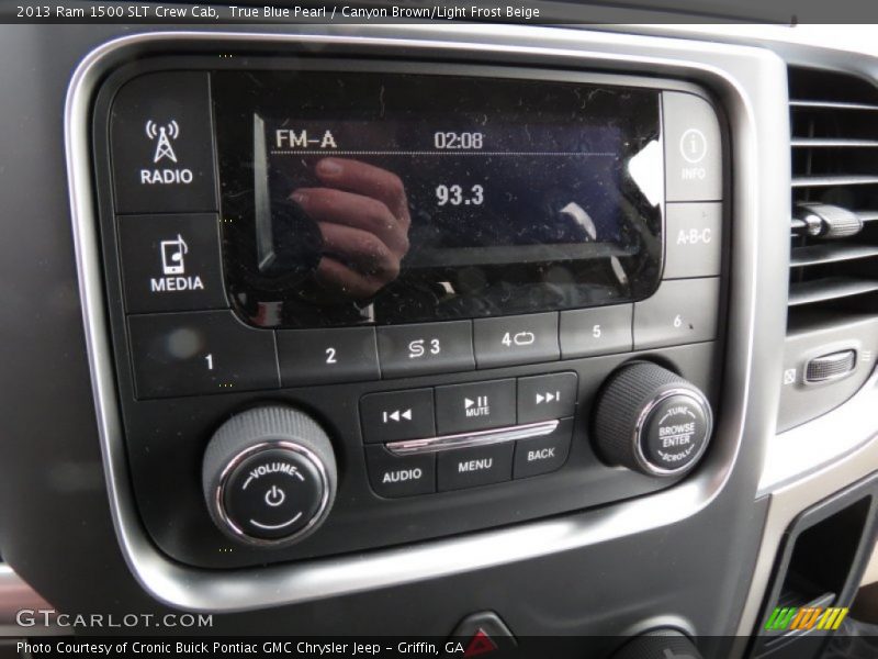 True Blue Pearl / Canyon Brown/Light Frost Beige 2013 Ram 1500 SLT Crew Cab
