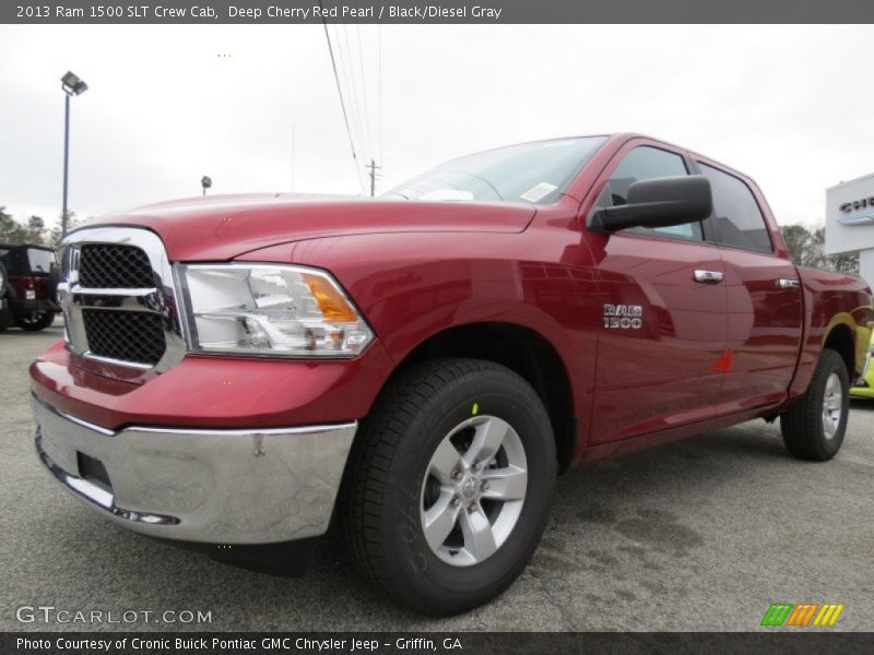 Deep Cherry Red Pearl / Black/Diesel Gray 2013 Ram 1500 SLT Crew Cab