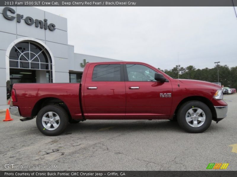 Deep Cherry Red Pearl / Black/Diesel Gray 2013 Ram 1500 SLT Crew Cab