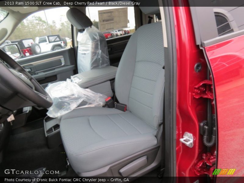Deep Cherry Red Pearl / Black/Diesel Gray 2013 Ram 1500 SLT Crew Cab