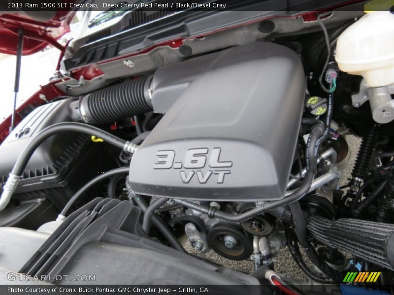 Deep Cherry Red Pearl / Black/Diesel Gray 2013 Ram 1500 SLT Crew Cab
