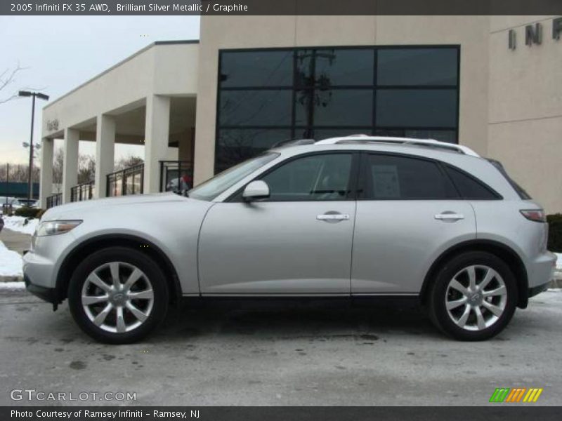 Brilliant Silver Metallic / Graphite 2005 Infiniti FX 35 AWD