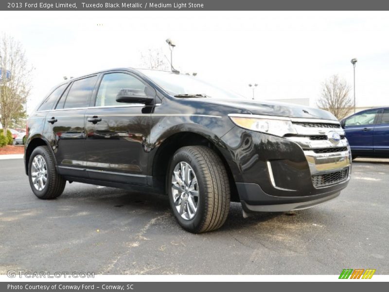 Tuxedo Black Metallic / Medium Light Stone 2013 Ford Edge Limited