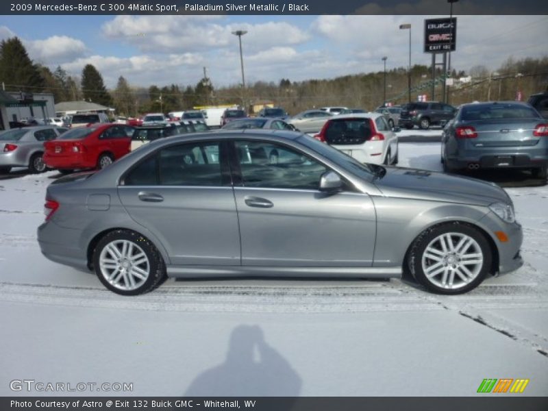 Palladium Silver Metallic / Black 2009 Mercedes-Benz C 300 4Matic Sport