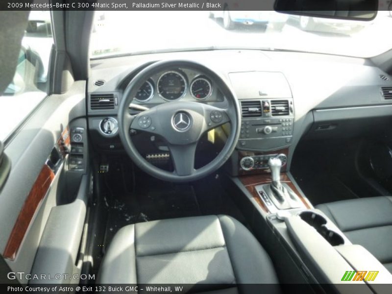 Palladium Silver Metallic / Black 2009 Mercedes-Benz C 300 4Matic Sport