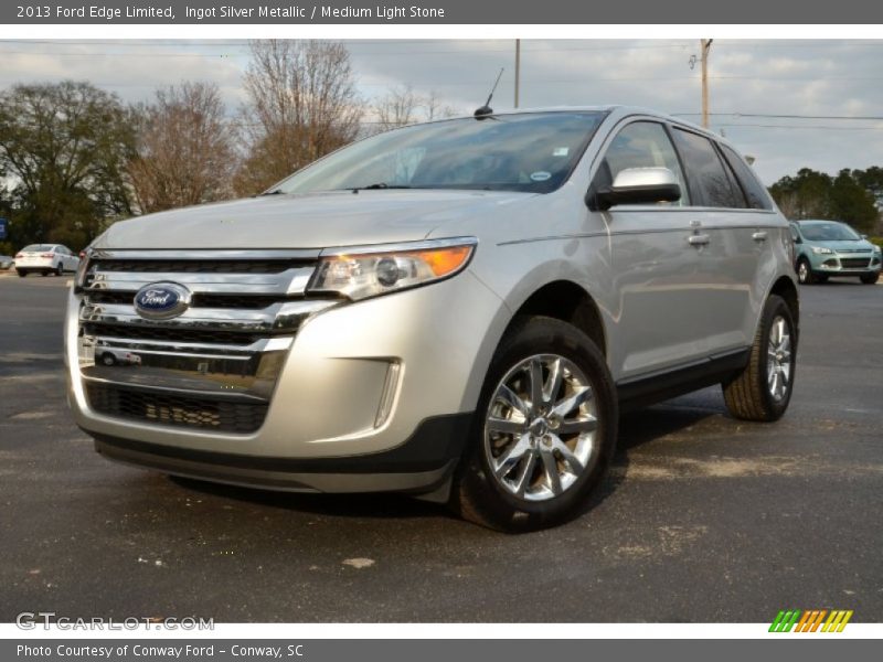 Ingot Silver Metallic / Medium Light Stone 2013 Ford Edge Limited