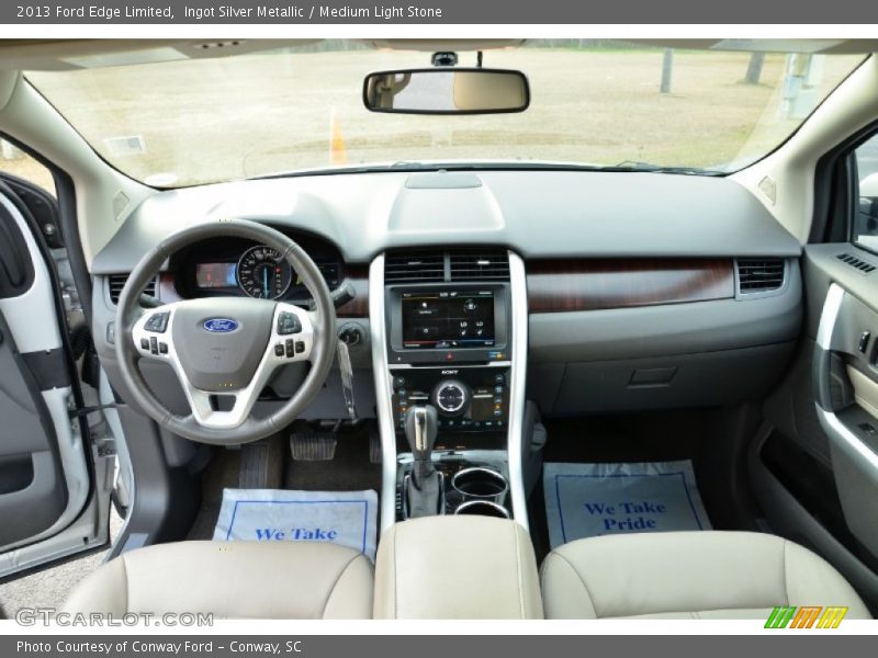 Ingot Silver Metallic / Medium Light Stone 2013 Ford Edge Limited