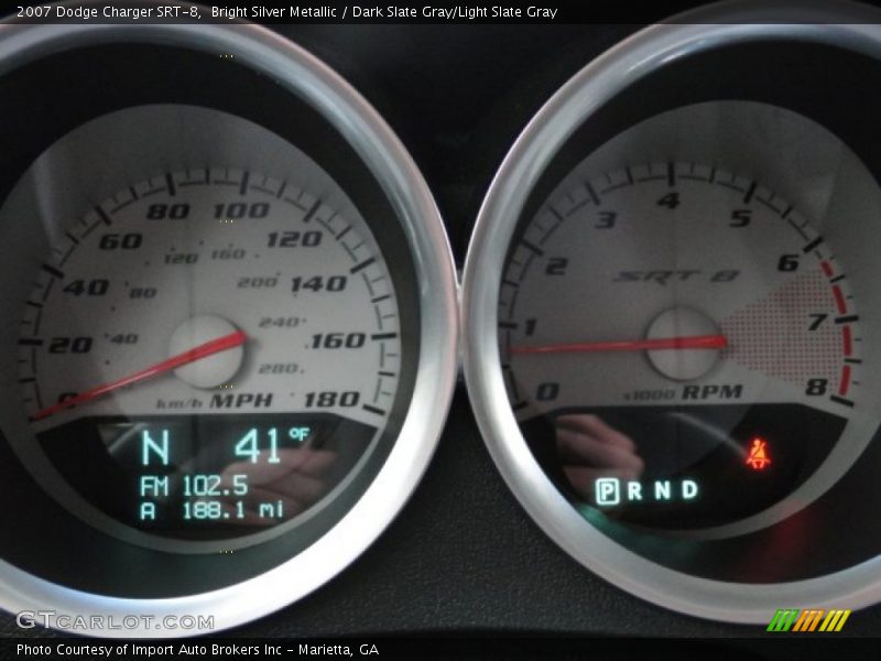 Bright Silver Metallic / Dark Slate Gray/Light Slate Gray 2007 Dodge Charger SRT-8