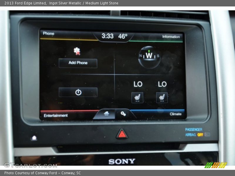Ingot Silver Metallic / Medium Light Stone 2013 Ford Edge Limited