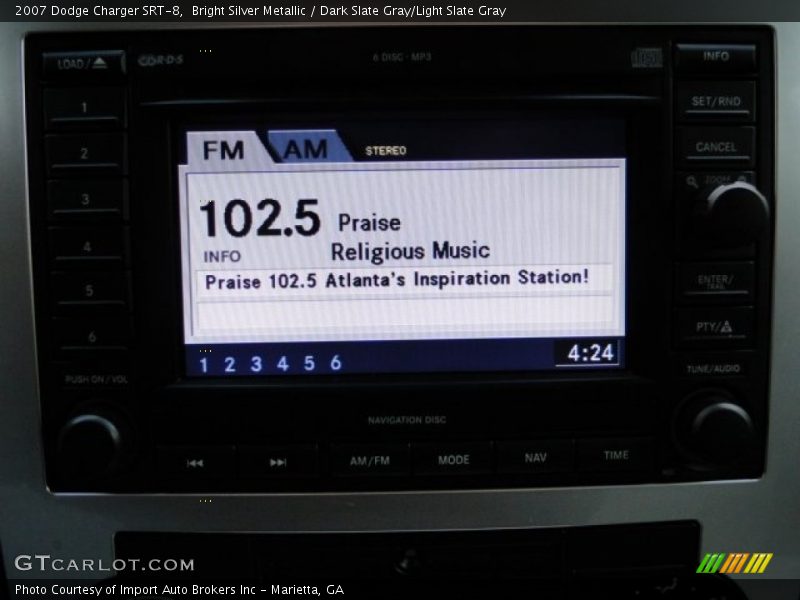 Bright Silver Metallic / Dark Slate Gray/Light Slate Gray 2007 Dodge Charger SRT-8