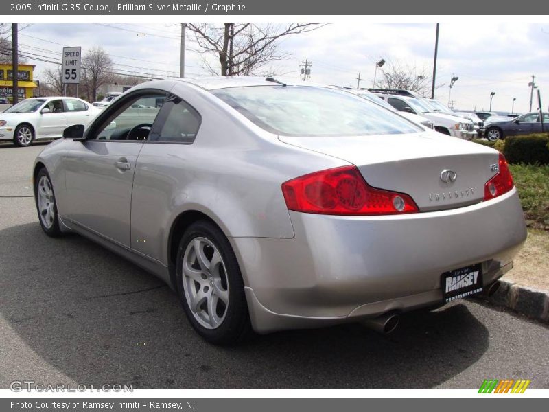 Brilliant Silver Metallic / Graphite 2005 Infiniti G 35 Coupe