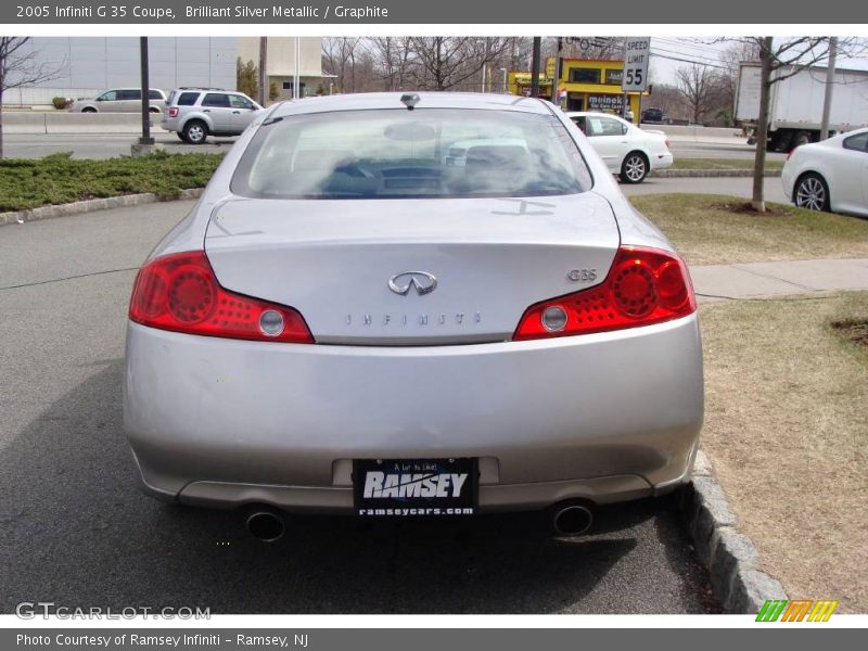 Brilliant Silver Metallic / Graphite 2005 Infiniti G 35 Coupe